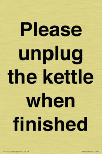 Please unplug the kettle when finished